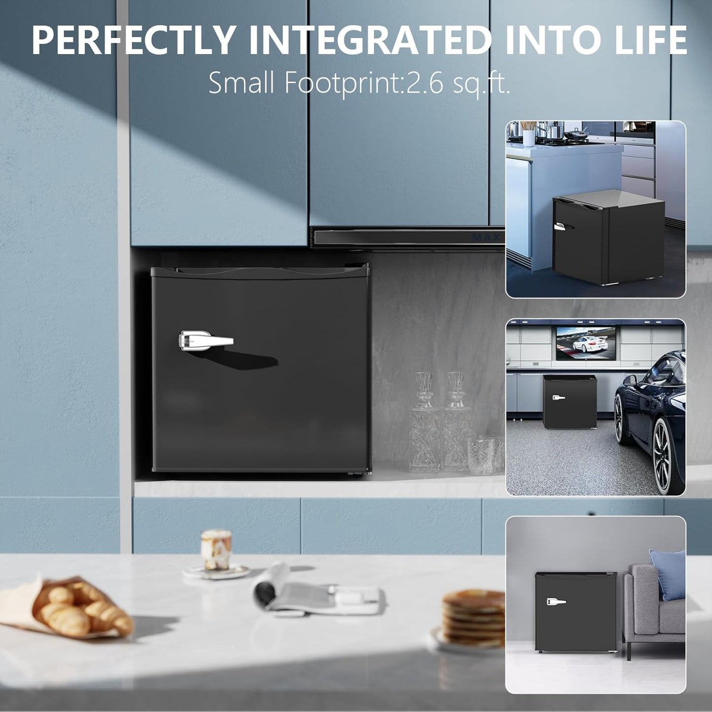 1.2 Cu.Ft Compact Mini Freezer