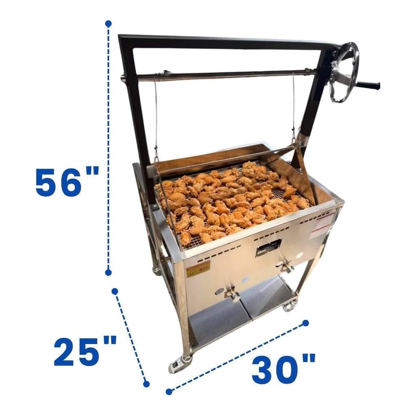 12-Gallon Commercial Outdoor Propane Deep Fryer with Cart
