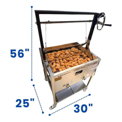 12-Gallon Commercial Outdoor Propane Deep Fryer with Cart