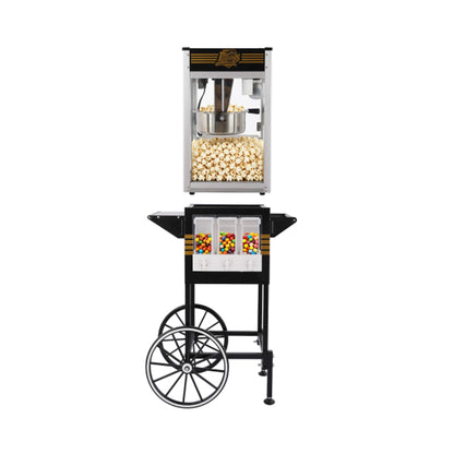 12-Ounce Commercial Retro Popcorn Machine Cart with Candy Boxes