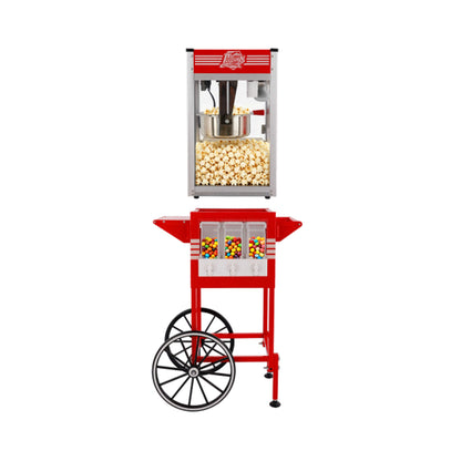 12-Ounce Commercial Retro Popcorn Machine Cart with Candy Boxes