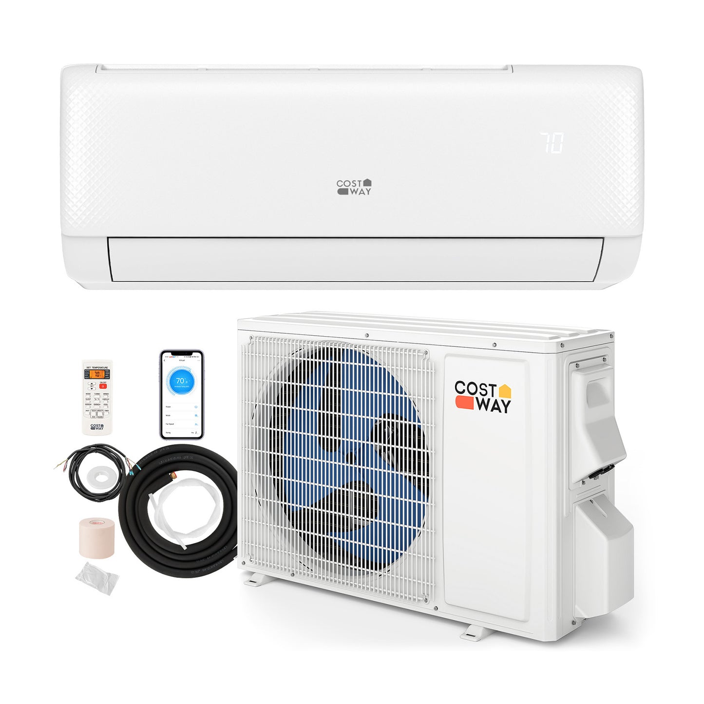 Airtural Series 12000 BTU 115V 22 SEER2 WiFi Enabled Mini Split Heat Pump