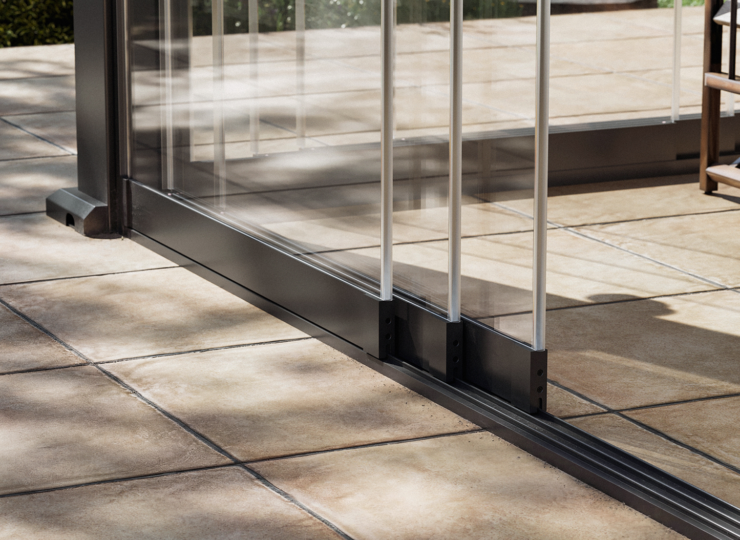 Sliding Glass Door with Round Handle for FlexPatio Pergola