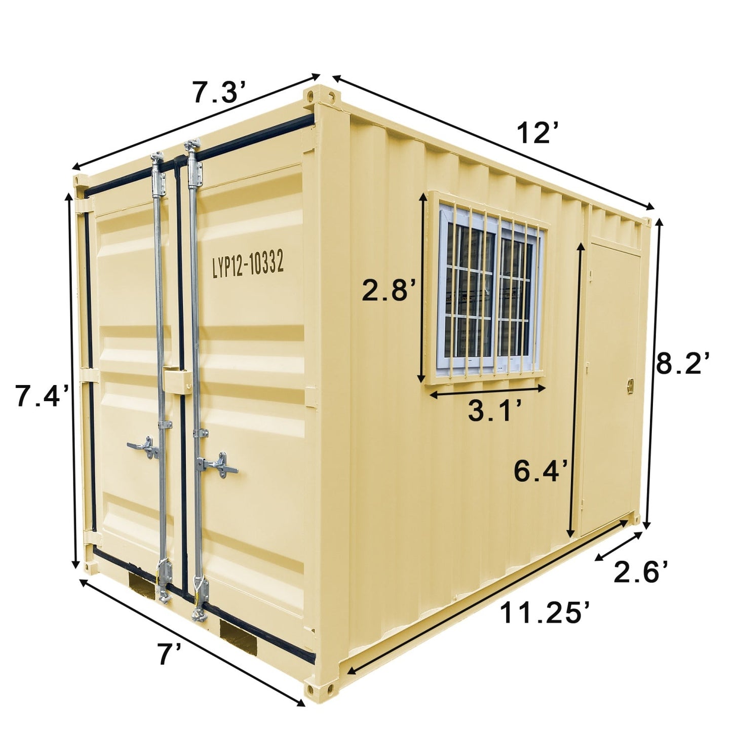 12FT Small Cubic Shipping Container
