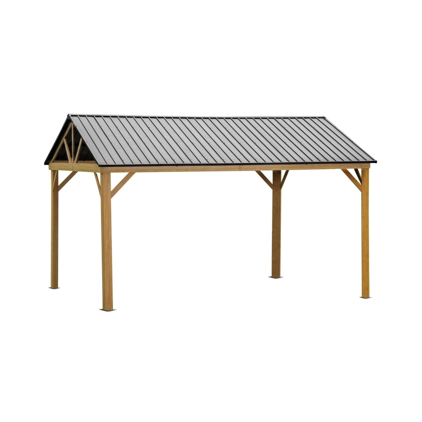 12' x 14' Alora Hardtop All-Weather Outdoor Gazebo With Galvanized Steel Roof