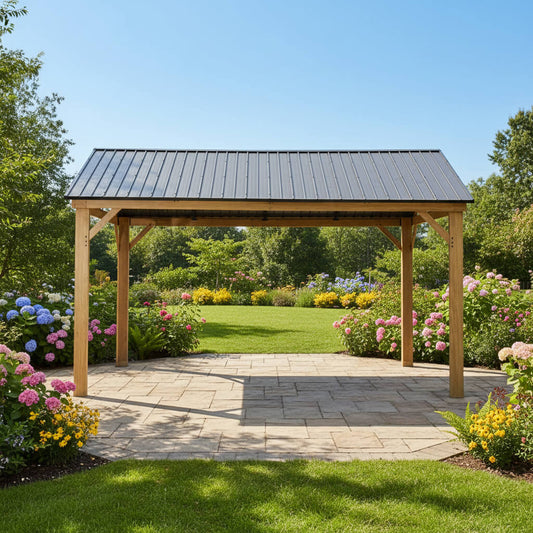12' x 14' Alora Hardtop All-Weather Outdoor Gazebo With Galvanized Steel Roof