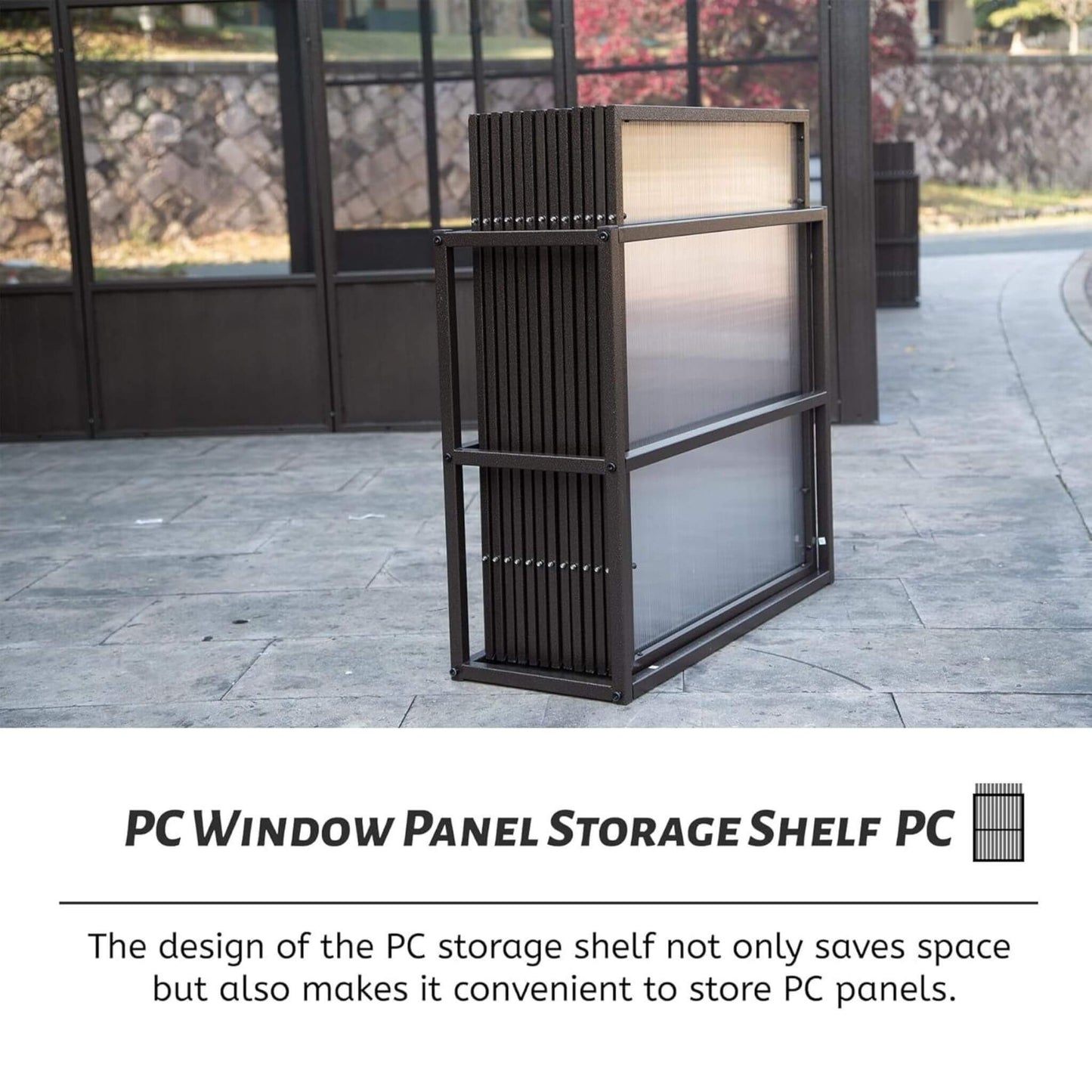 12FT x 16FT Alora Extra Large All-Season Outdoor Wall-Mounted Sunroom Solarium with Detachable Polycarbonate Windows and Lockable Sliding Doors