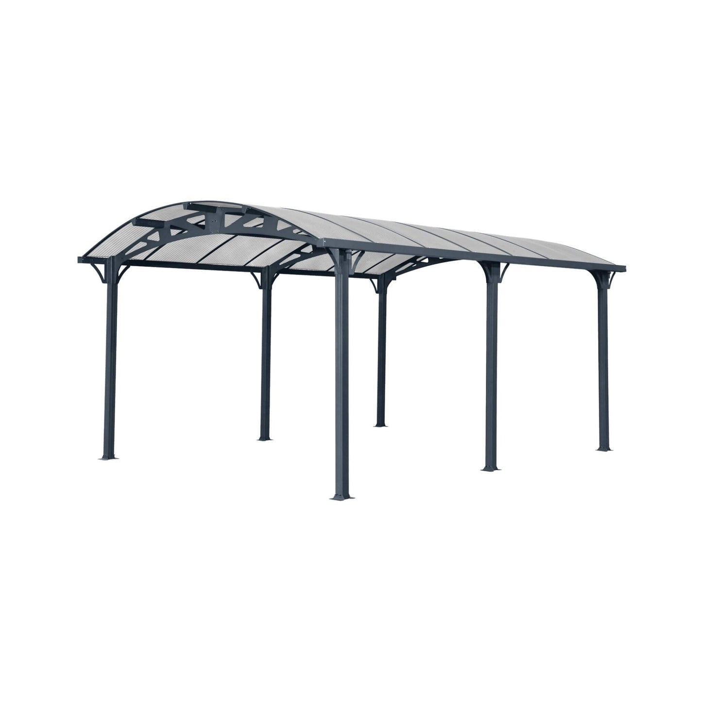 12' x 16' FT Alora Large Outdoor Aluminum Arch Carport With Polycarbonate Panels