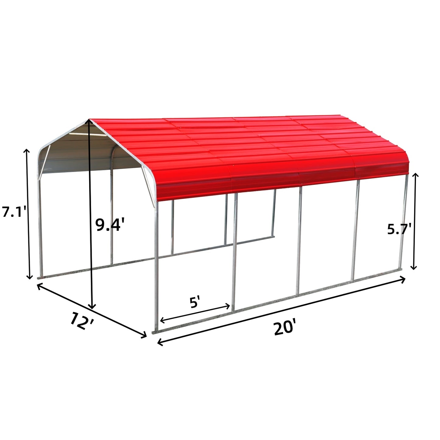 12FT x 20FT Heavy Duty Metal Garage Carport
