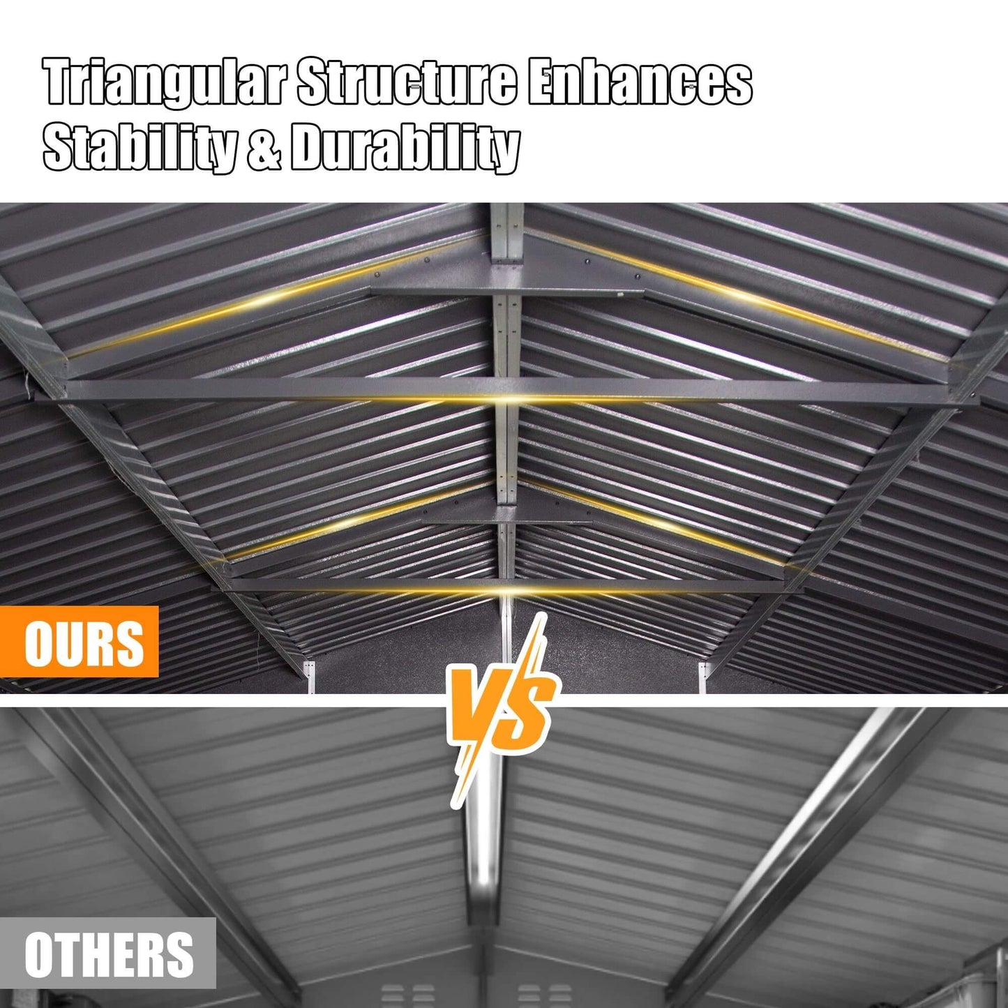 Extra-Large Outdoor Heavy-Duty Metal Garage Shed with Lockable Doors