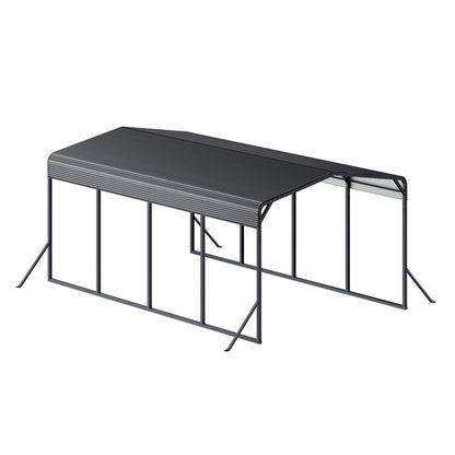 12' x 20' Alora Heavy-Duty All-Weather Metal Carport With Reinforced Support Base