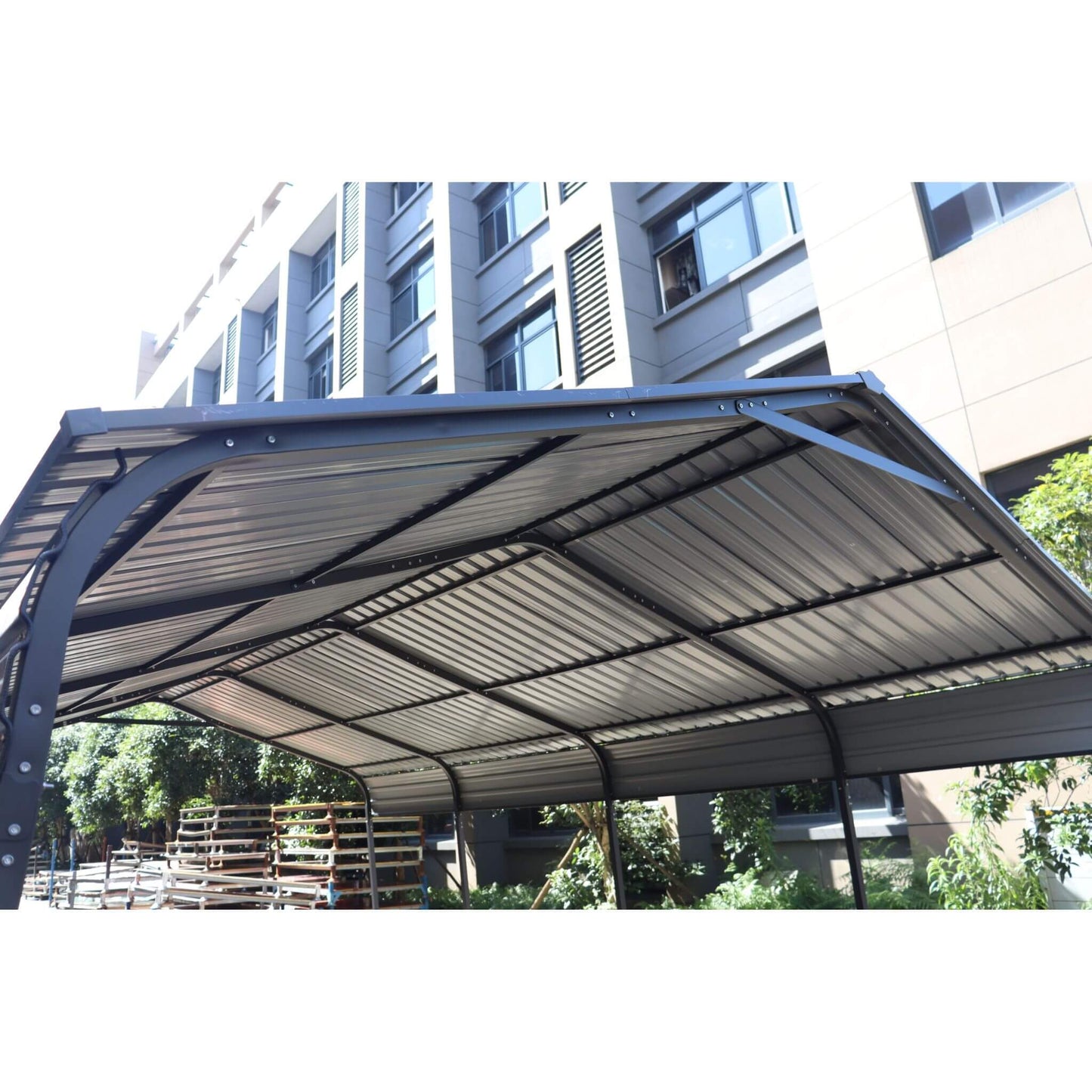 12' x 20' FT Alora Heavy-Duty Metal Carport With Galvanized Steel Roof