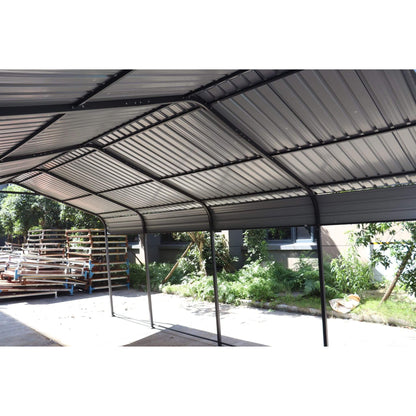 12' x 20' FT Alora Heavy-Duty Metal Carport With Galvanized Steel Roof