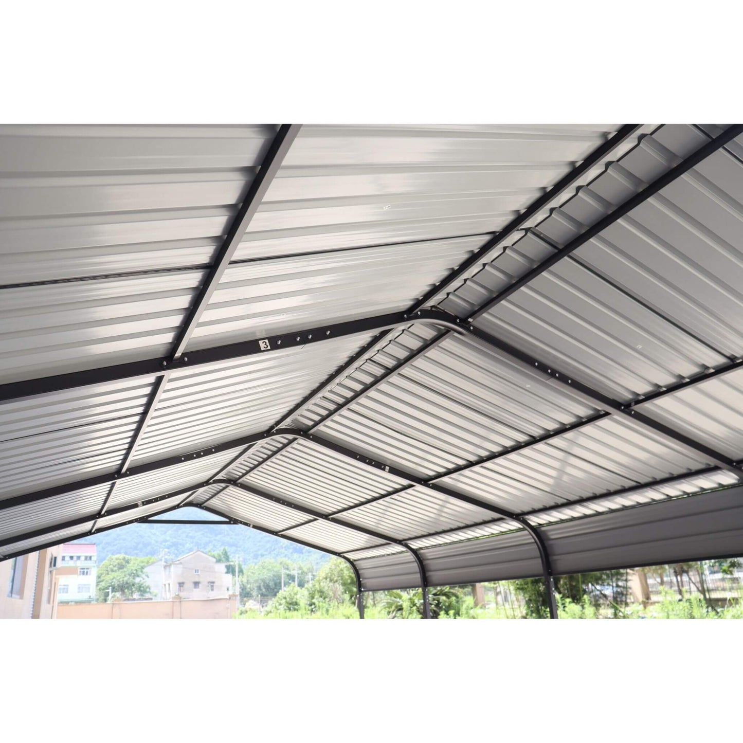 12' x 20' FT Alora Heavy-Duty Metal Carport With Galvanized Steel Roof