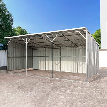 12FT x 25FT Heavy-Duty Galvanized Steel Storage Equipment Shed