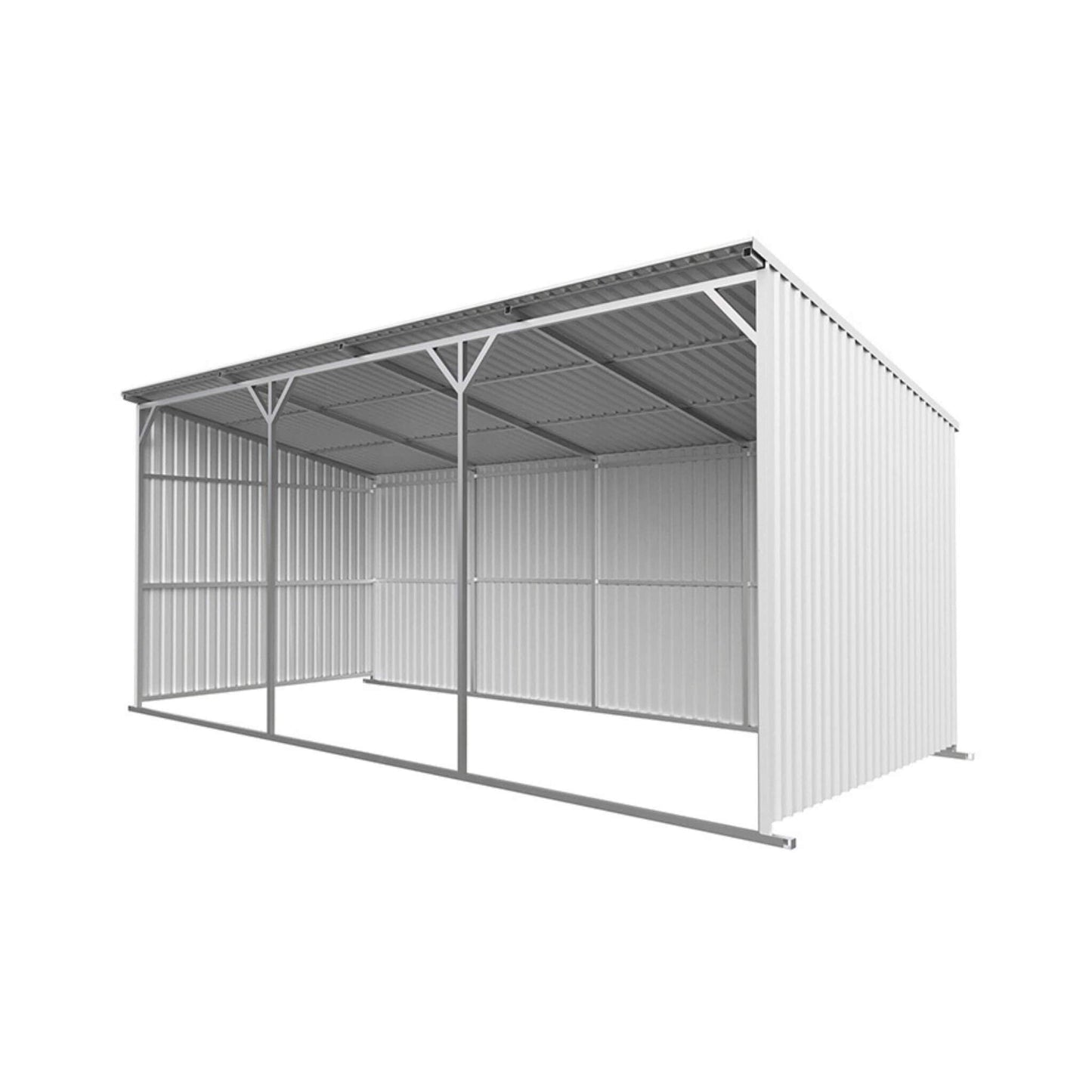 12FT x 25FT Heavy-Duty Galvanized Steel Storage Equipment Shed