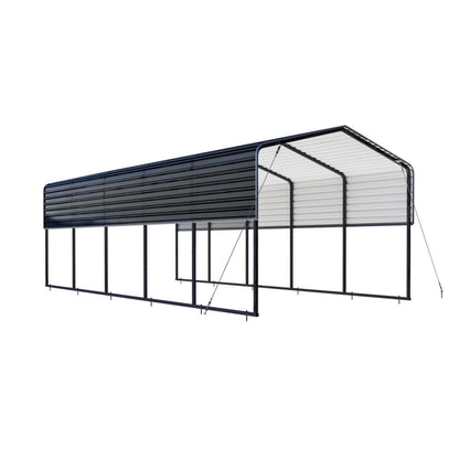 12FT x 30FT Metal Carport with Corrugated Roof