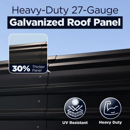 12FT x 30FT Metal Carport with Corrugated Roof
