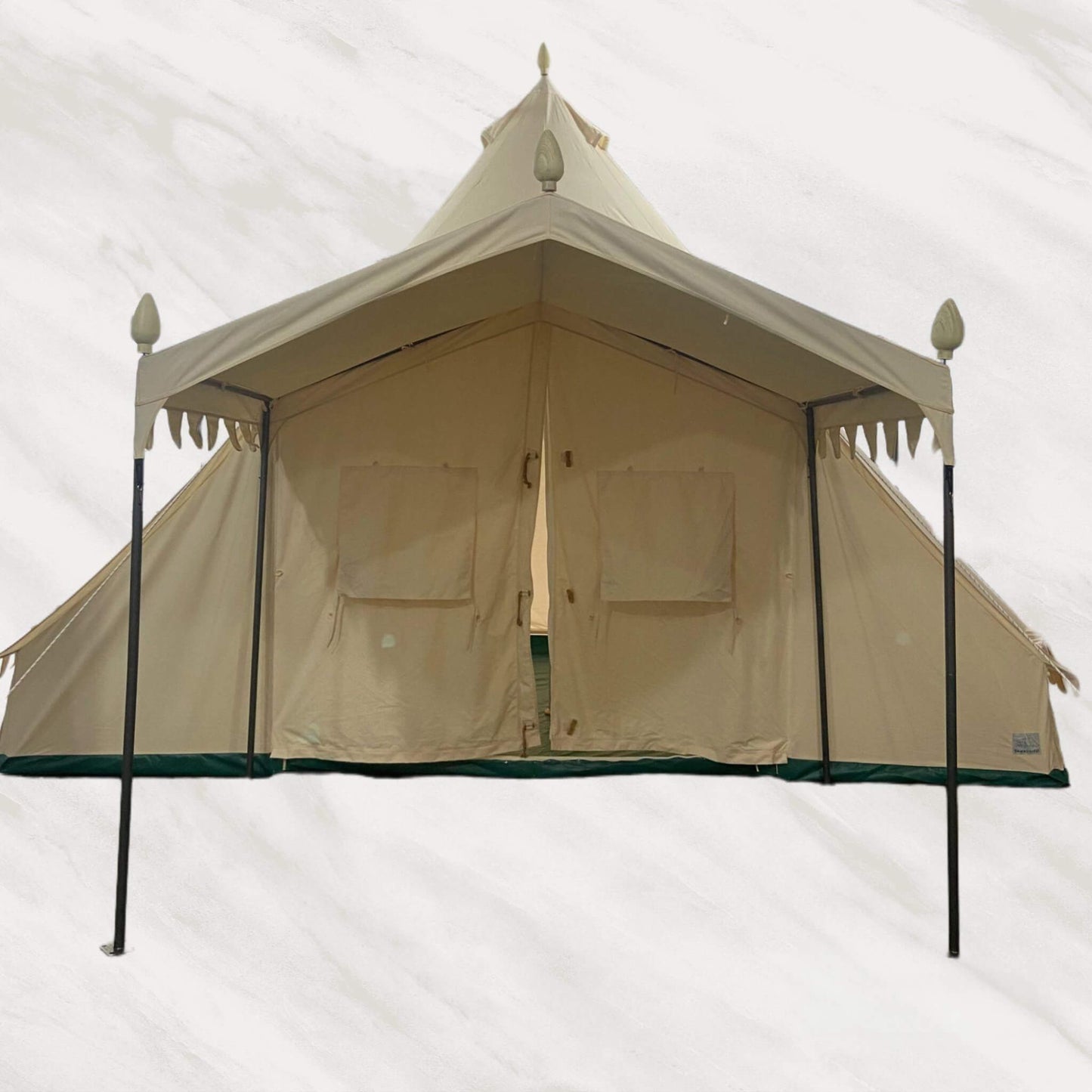 13' x 19' FT Extra Large Heavy-Duty Outdoor Four Seasons Glamping Canvas Bell Yurt Tent