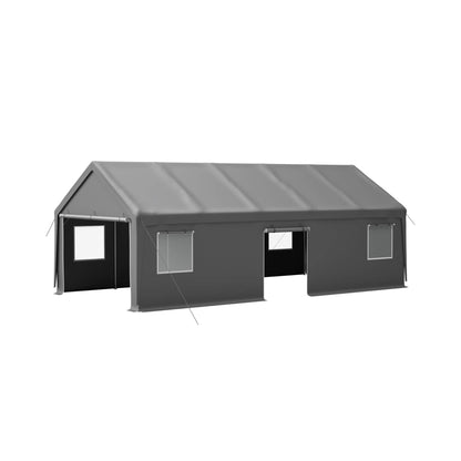 13' x 26' FT Alora Heavy-Duty Carport Canopy with Roll-Up Doors And Windows