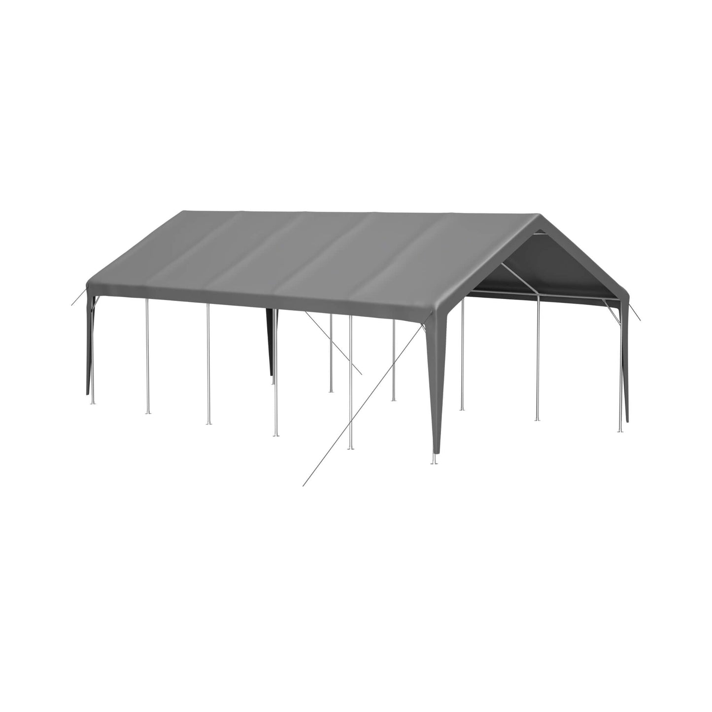 13' x 26' FT Alora Heavy-Duty Carport Canopy with Roll-Up Doors And Windows