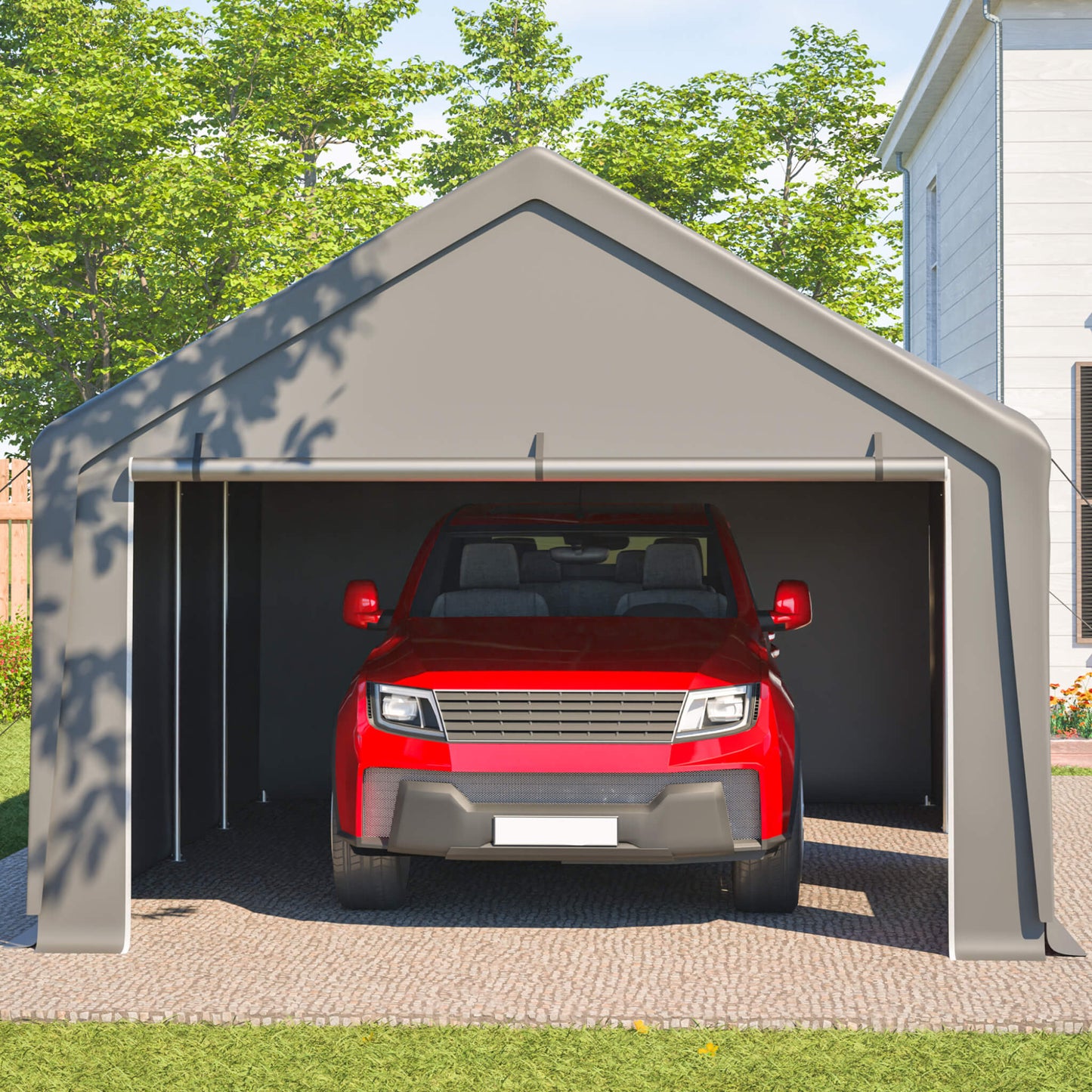 13' x 26' FT Alora Heavy-Duty Carport Canopy with Roll-Up Doors And Windows