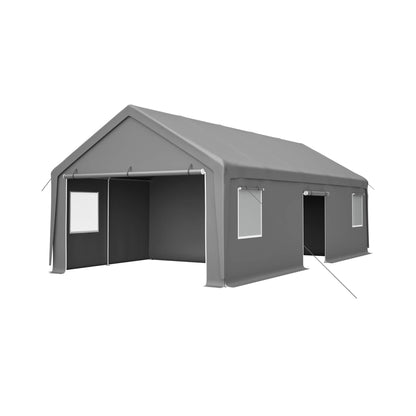 13' x 26' FT Alora Heavy-Duty Carport Canopy with Roll-Up Doors And Windows