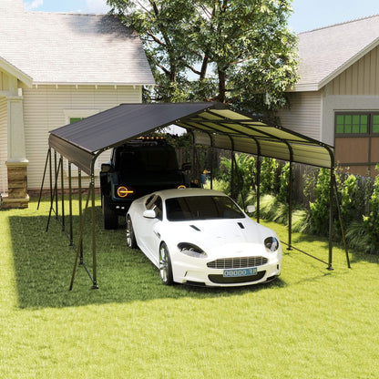 13' x 26' FT Alora Heavy-Duty Weather-Resistant Outdoor Carport With Protective Film