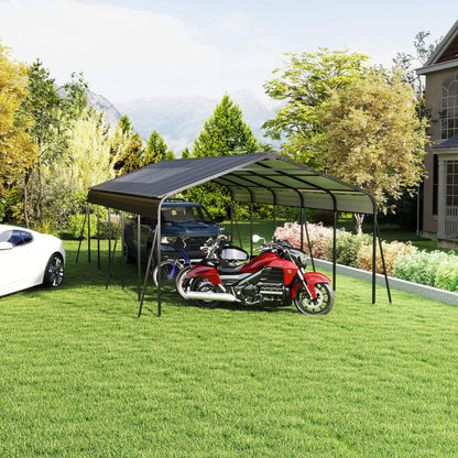 13' x 26' FT Alora Heavy-Duty Weather-Resistant Outdoor Carport With Protective Film