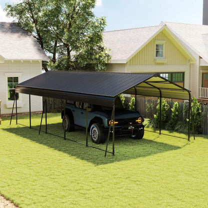 13' x 26' FT Alora Heavy-Duty Weather-Resistant Outdoor Carport With Protective Film