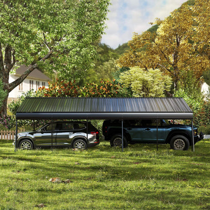 13' x 26' FT Alora Heavy-Duty Weather-Resistant Outdoor Carport With Protective Film