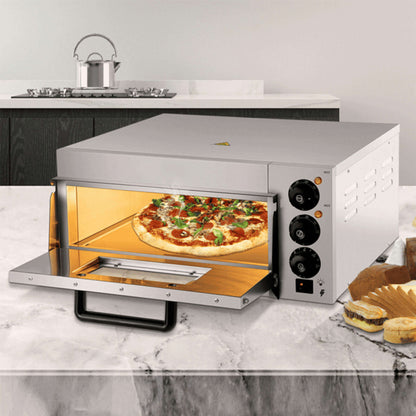 14-Inch Electric Single Deck Countertop Commercial Pizza Oven