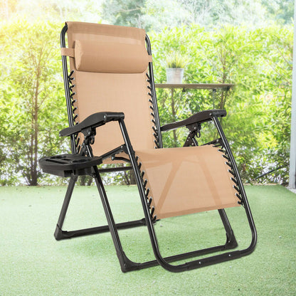 Oversize Lounge Chair with Cup Holder of Heavy Duty for Outdoor