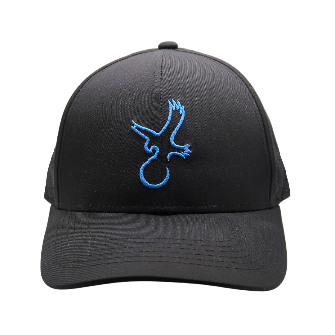 Eagle Performance Golf Hat Black Carolina Blue