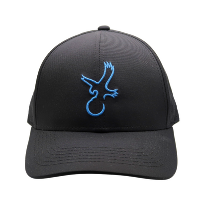 Eagle Performance Golf Hat Black Carolina Blue