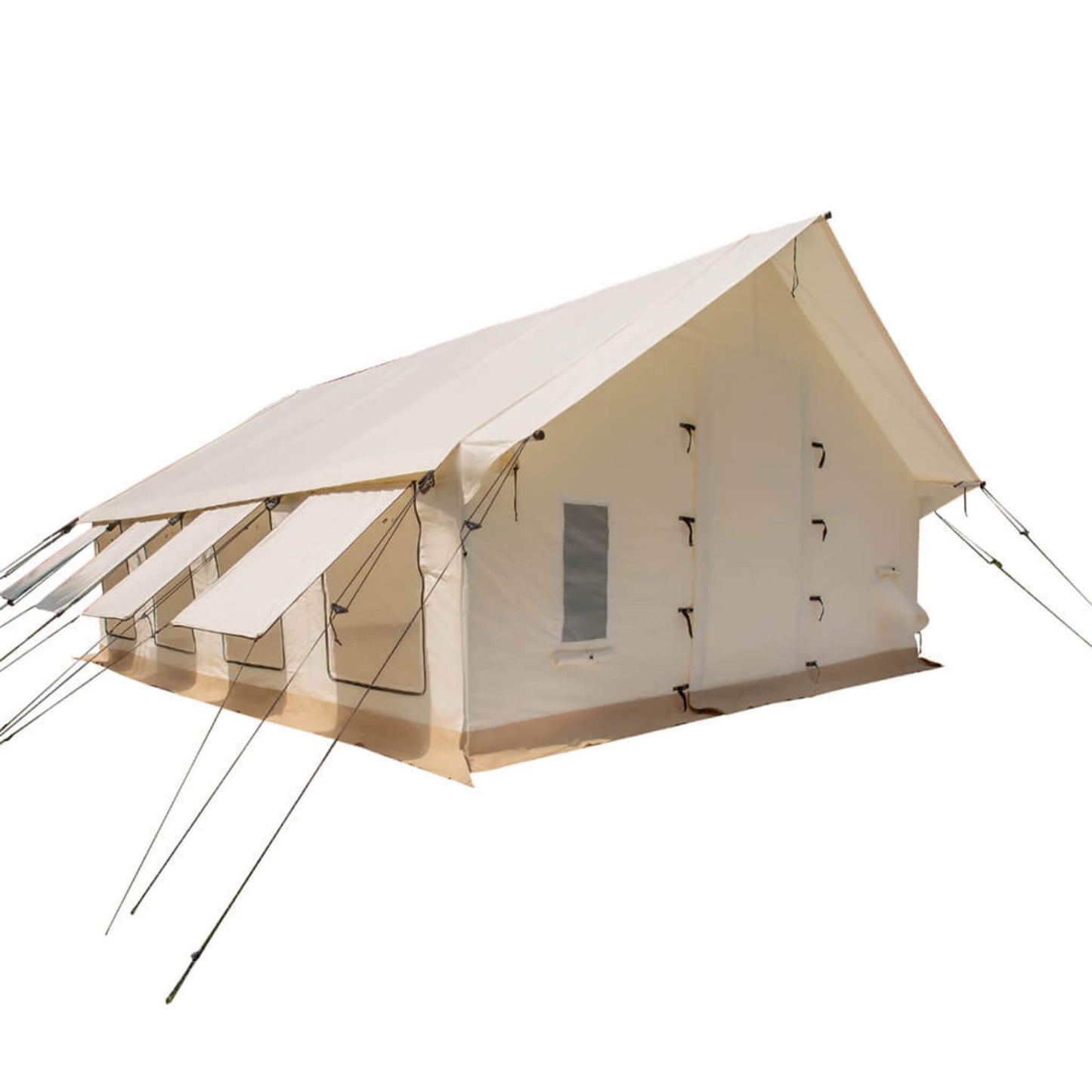 14FT x 16FT White Duck Alpha Pro Four Season Wall Tent w/ PVC Floor and Aluminum Frame