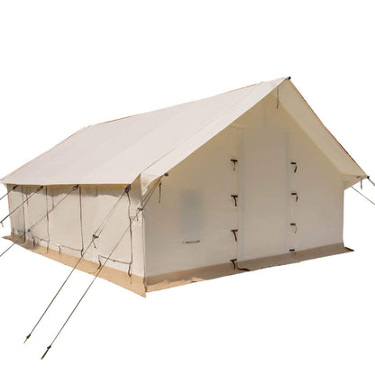 14FT x 16FT White Duck Alpha Pro Four Season Wall Tent w/ PVC Floor and Aluminum Frame