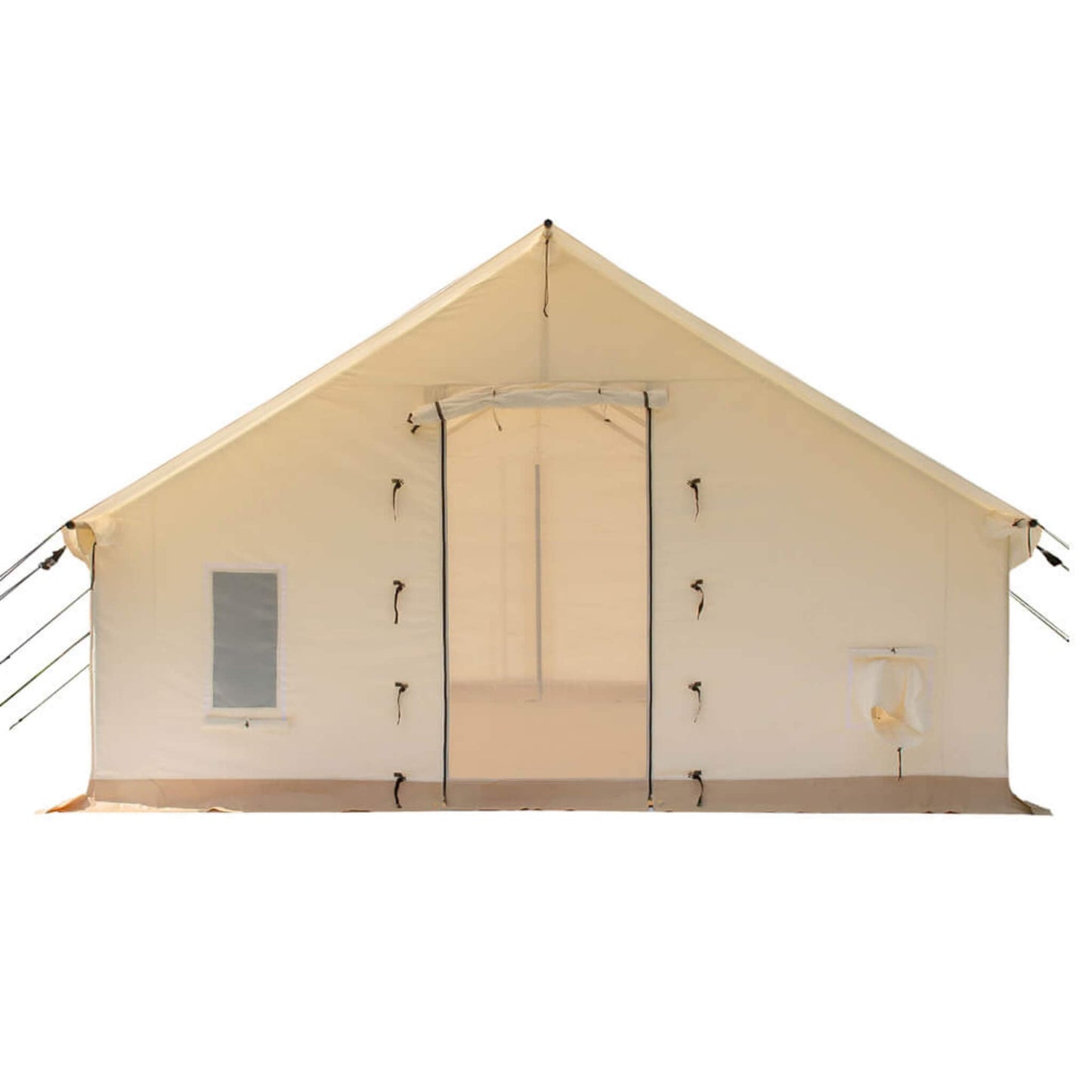 14FT x 16FT White Duck Alpha Pro Four Season Wall Tent w/ PVC Floor and Aluminum Frame