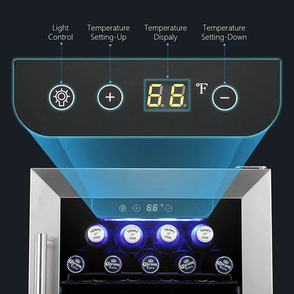15 Inch Beverage Refrigerator Wine Cooler Mini Fridge W5185B