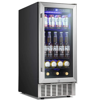 15" Built-in Mini Fridge Beverage Wine Cooler Refrigerator W5174C