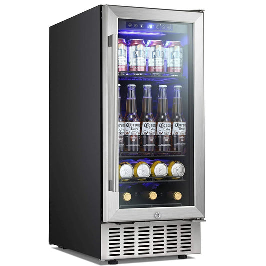 15" Built-in Mini Fridge Beverage Wine Cooler Refrigerator W5174C