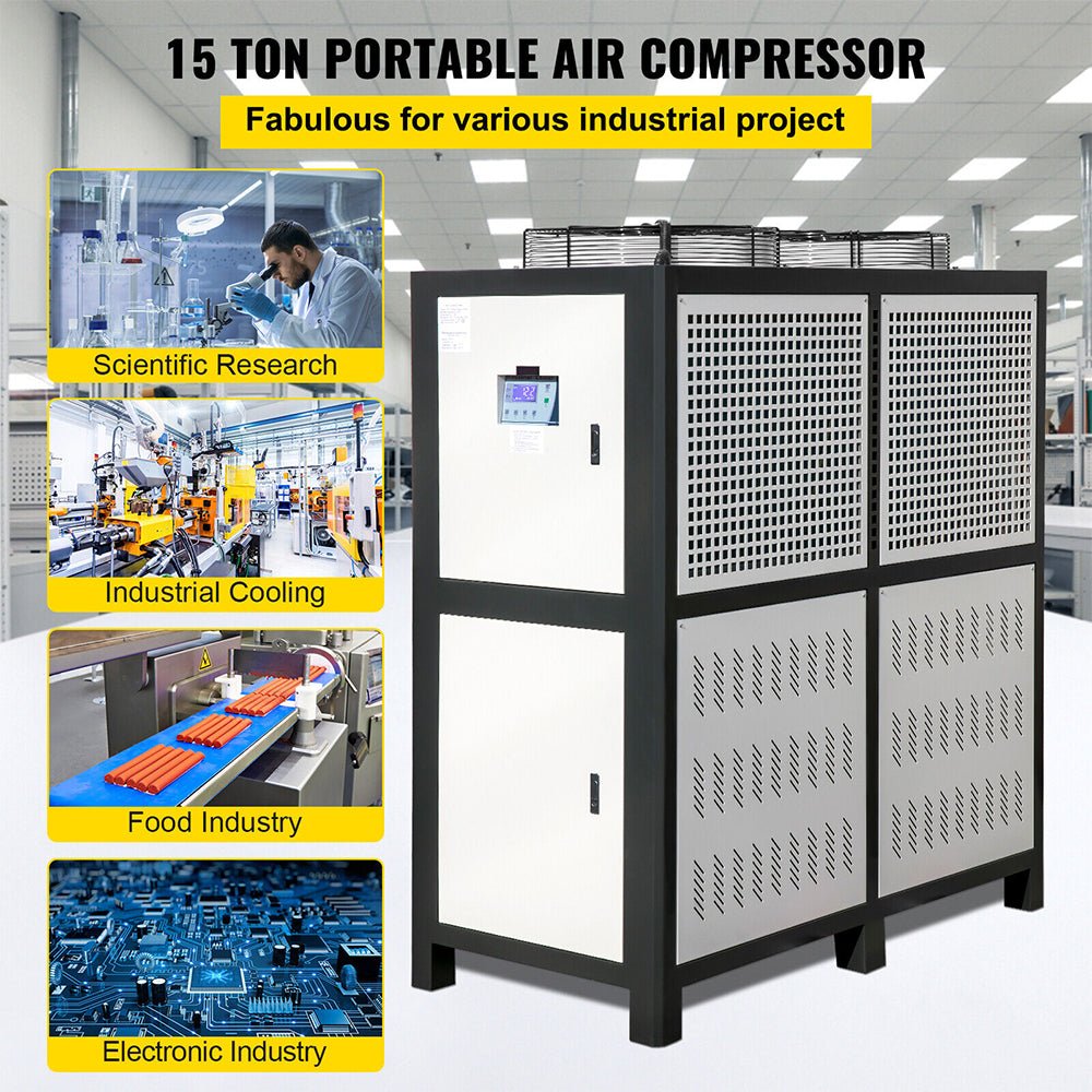 Smart Air-Cooled SS Industrial Water Chiller With LCD Display