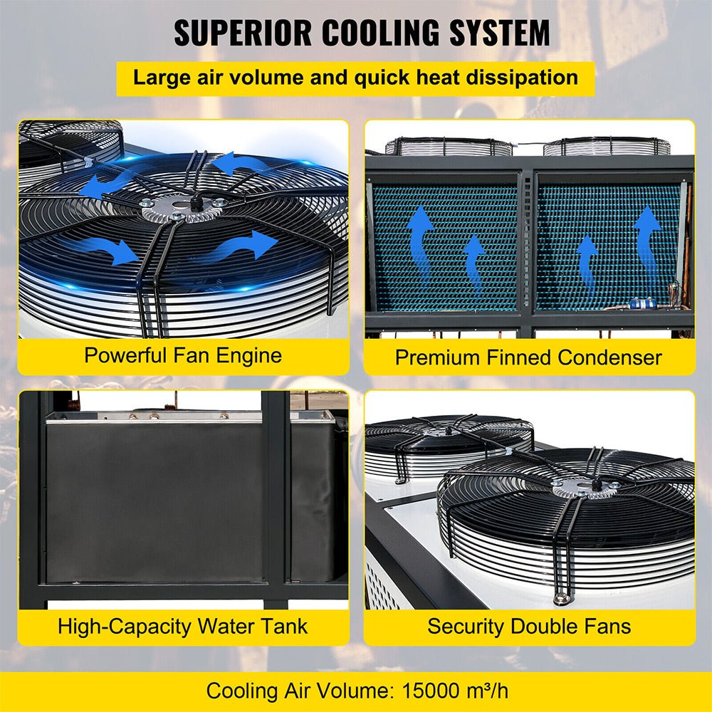 Smart Air-Cooled SS Industrial Water Chiller With LCD Display