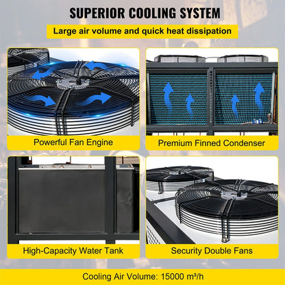 Smart Air-Cooled SS Industrial Water Chiller With LCD Display
