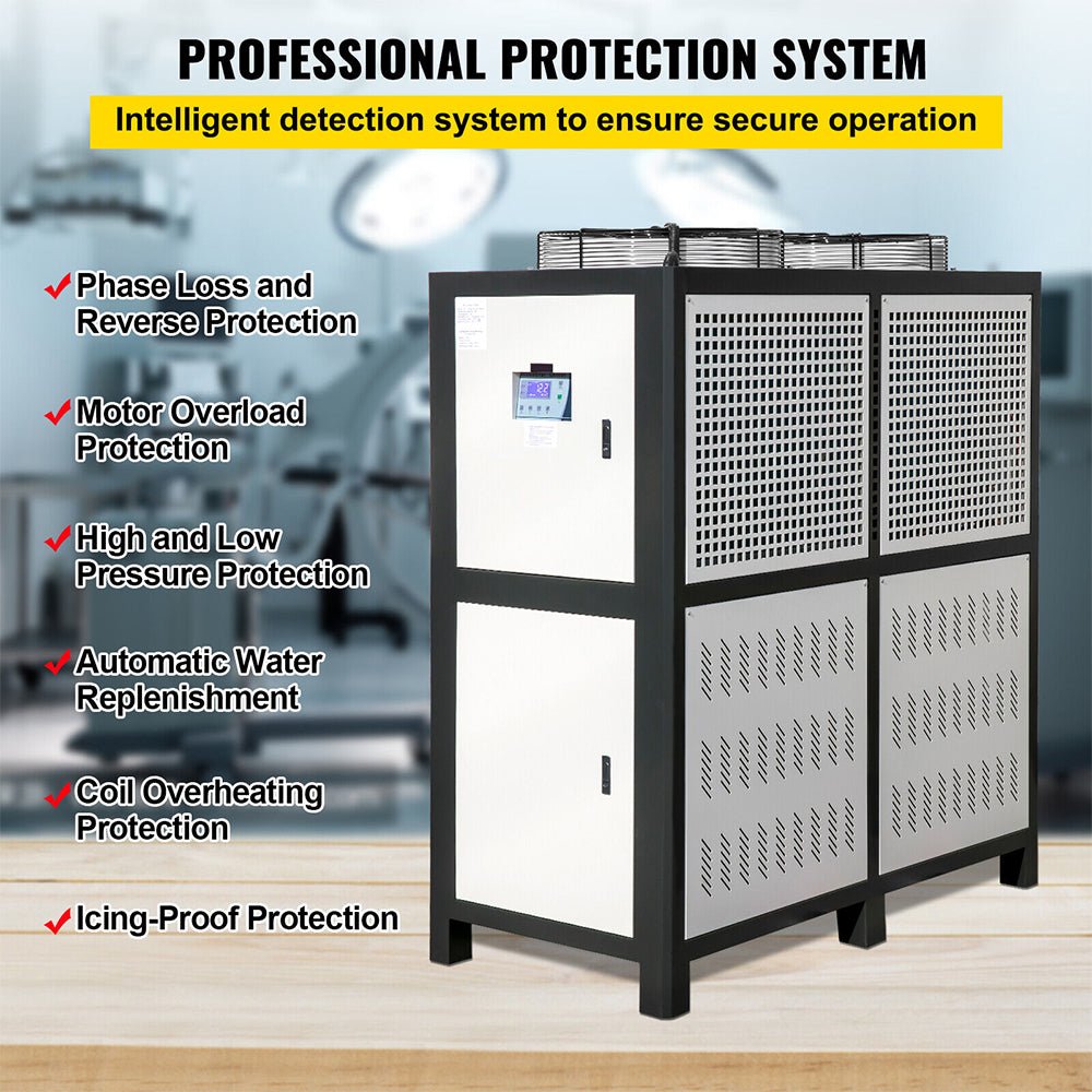 Smart Air-Cooled SS Industrial Water Chiller With LCD Display