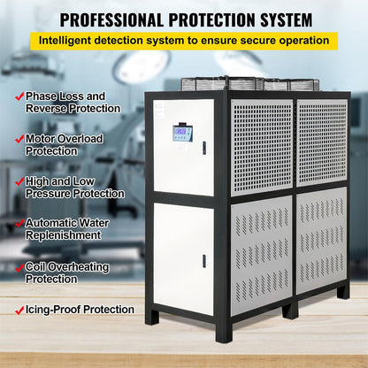 Smart Air-Cooled SS Industrial Water Chiller With LCD Display