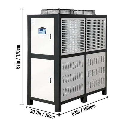 Smart Air-Cooled SS Industrial Water Chiller With LCD Display