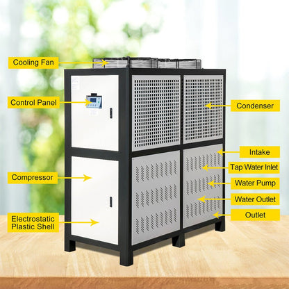 Smart Air-Cooled SS Industrial Water Chiller With LCD Display