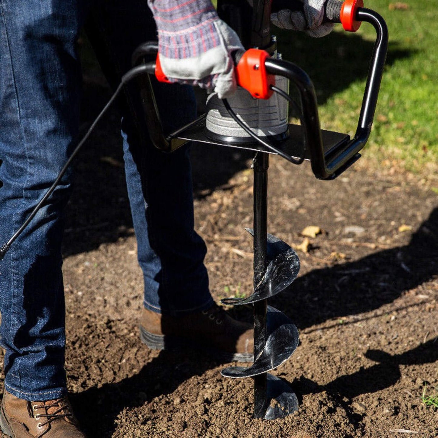 Heavy-Duty 1500W Electric Post Hole Digger Auger with 6" Auger Bit