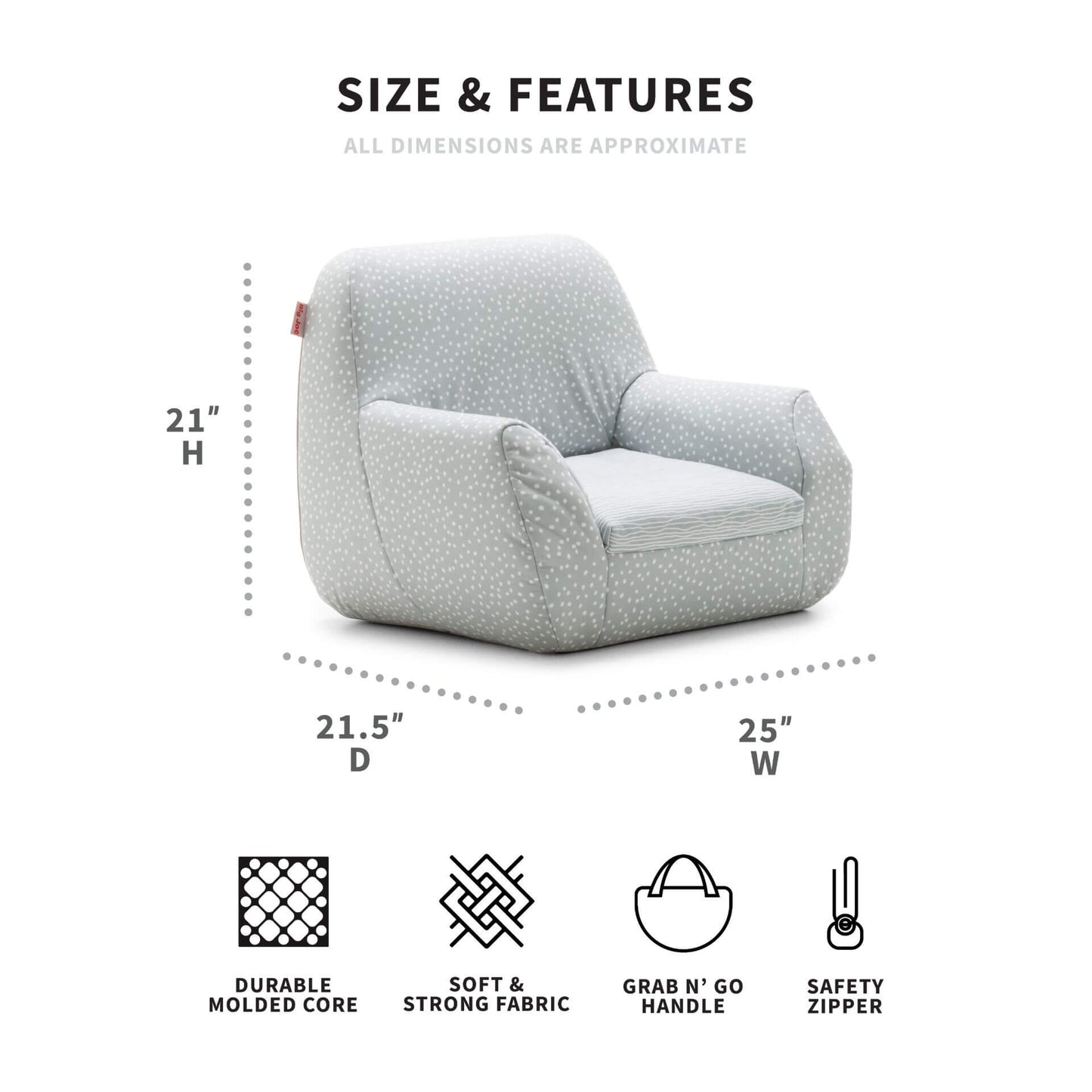 Mid Mod Bean Bag Chair